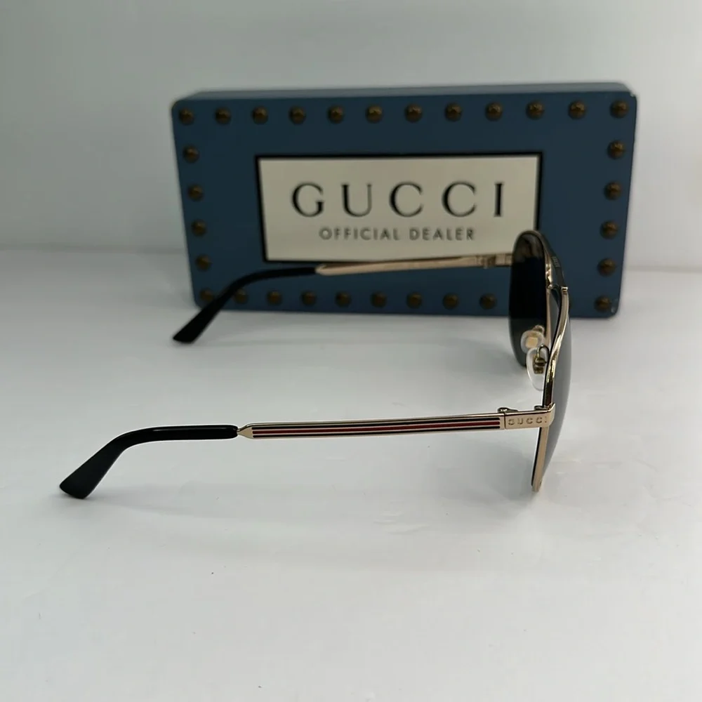 New Authentic Gucci GG0137S 002 61 Sunglasses